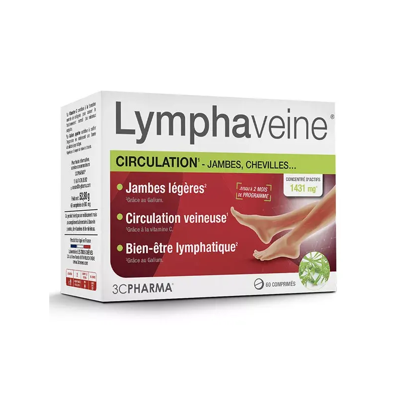 3C Pharma Lymphaveine Lot de 2 x 60 comprimés