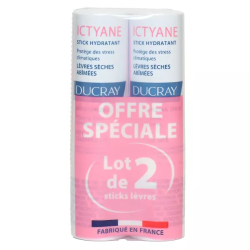 Ducray Ictyane Stick Lèvres Hydratant Lot de 2x 3 grammes