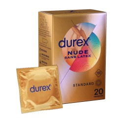 Durex Nude Sans Latex Boite 20 préservatifs