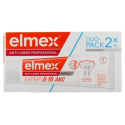 Elmex Dentifrice Anti-caries Professional Expert 8-18 ans Lot de 2 x 75ml