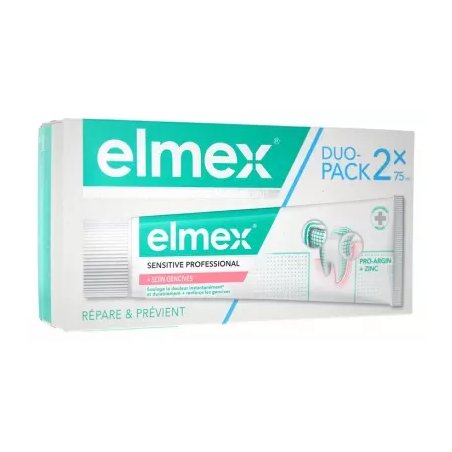 Elmex Dentifrice Sensitive Professional Soin Gencives Lot de 2 x 75ml