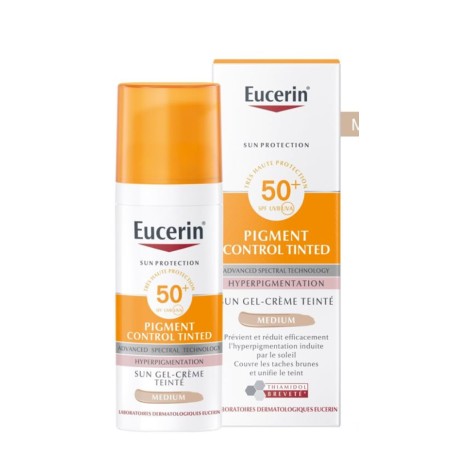 Eucerin Sun Protection Pigment Control Gel-Crème Teinté Medium SPF50+ 50 ml